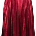 Women's Vintage One-Shoulder Party Dress Summer Solid Sleeveless A-Line Mid-Calf Dresses (Red, 2XL)