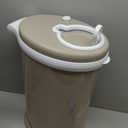 Ubbi Stainless Steel Diaper Pail, Odor Locking, No Special Bag Required, Award-Winning, Registry Must-Have, Taupe