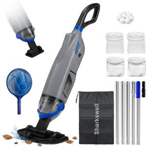 (2026 Upgraded) Cordless Pool Vacuum with Telescopic Pole