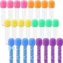 Newtay 24 Pcs Microphone Candy Tubes Kpop Themed Decor Karaoke Theme Birthday Party 10'' Fake Prop Microphone Plastic Toy for Disco Singer Stage Costume Prop, Candy Not Included (Colorful)