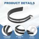 PATIKIL 2-3/16 Inch Cable Clamp, 8 Pack 304 Stainless Steel Rubber Cushioned Insulated Pipe Metal Clamp for Tube Pipe Hose Cable Wire Cord Installation