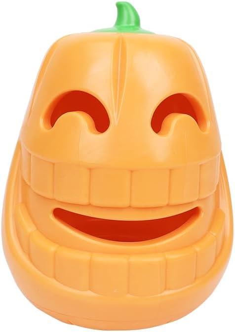 Dog Puzzle Toys Pumpkin Rubber Puppy Chew Toys Treat Food Dispensing Dog Toys for Teeth Cleaning Interactive Dog Toys for Large Dogs & Small Dogs Durable Dog Balls for Halloween Pet