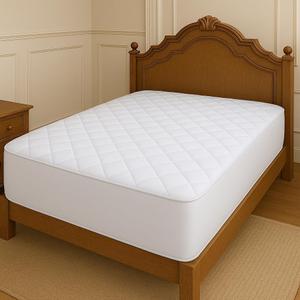 CHERIMOR Twin Mattress Pad, Deep Pocket Quilted Premium Mattress Protector, Anti-Shift Design, Extra Elastic Strap, Soft Breathable & Noiseless Mattress Cover, Fit up to 22" (39x75 Inches, White)