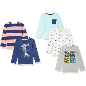 Amazon Essentials Boys and Toddlers' Long-Sleeve Cotton T-Shirts (X-Large)