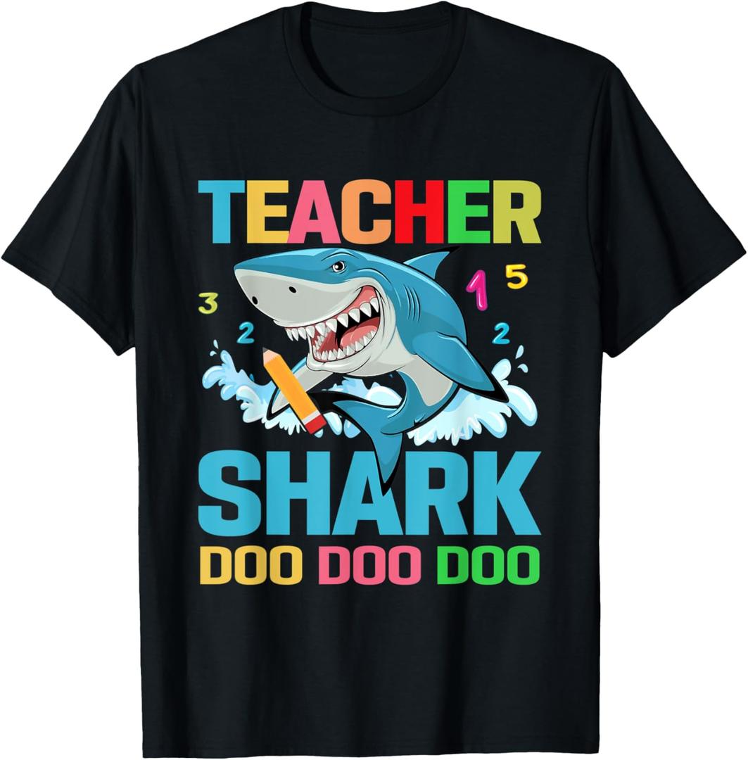 Teacher Shark T-Shirt (Small, Black)