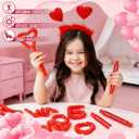 Skylety 60 Pack Valentines Day Gifts for Kids, Valentines Red Pop Tubes Sensory Fidget Toys for Preschool School Classroom Exchange Valentine's Day Party Favors Goodie Bags Boys Girls