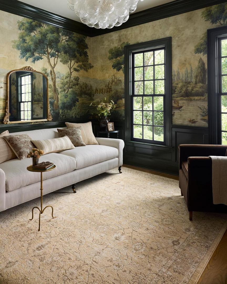 Loloi Chris Loves Julia Palma Wheat/Bark 9'-6" x 13'-1" Area Rug