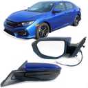 Left Driver Side Door Mirror For 2016-2021 HONDA CIVIC LX SE Sport with Power Mirror Ajust Manual Fold Non-Heated Match to Aegean Blue Metallic Pearl Replace 76258-TBA-A02ZA