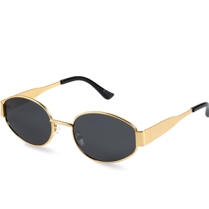 livho 2025 Trendy Oval Sunglasses - Stylish Polarized Shades for Everyday - Retro Metal Frames