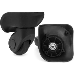 Ech.Apr 2-Pcs Luggage Wheels Replacement, Double-Row 360 Degree Wheels for DIY Repair, Mute Suitcase Casters for Travel, A137