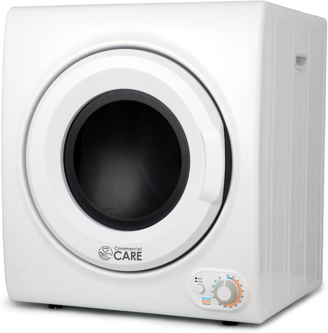 3.5 Cu. Ft. Portable Dryer, 120V Electric Dryer for Clothes, Holds Up To 13.2 lbs. or 6 kg. of Laundry, Stainless Steel Drum, 1500 Watts, White