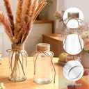 12 Pack Glass Flower Vases with Rope,Brajttt Vintage Bud Vases in Bulk,Mason Jars for Centerpieces,Flower Vase for Centerpieces and Tag for Weddings,Home Decor & DIY Projects