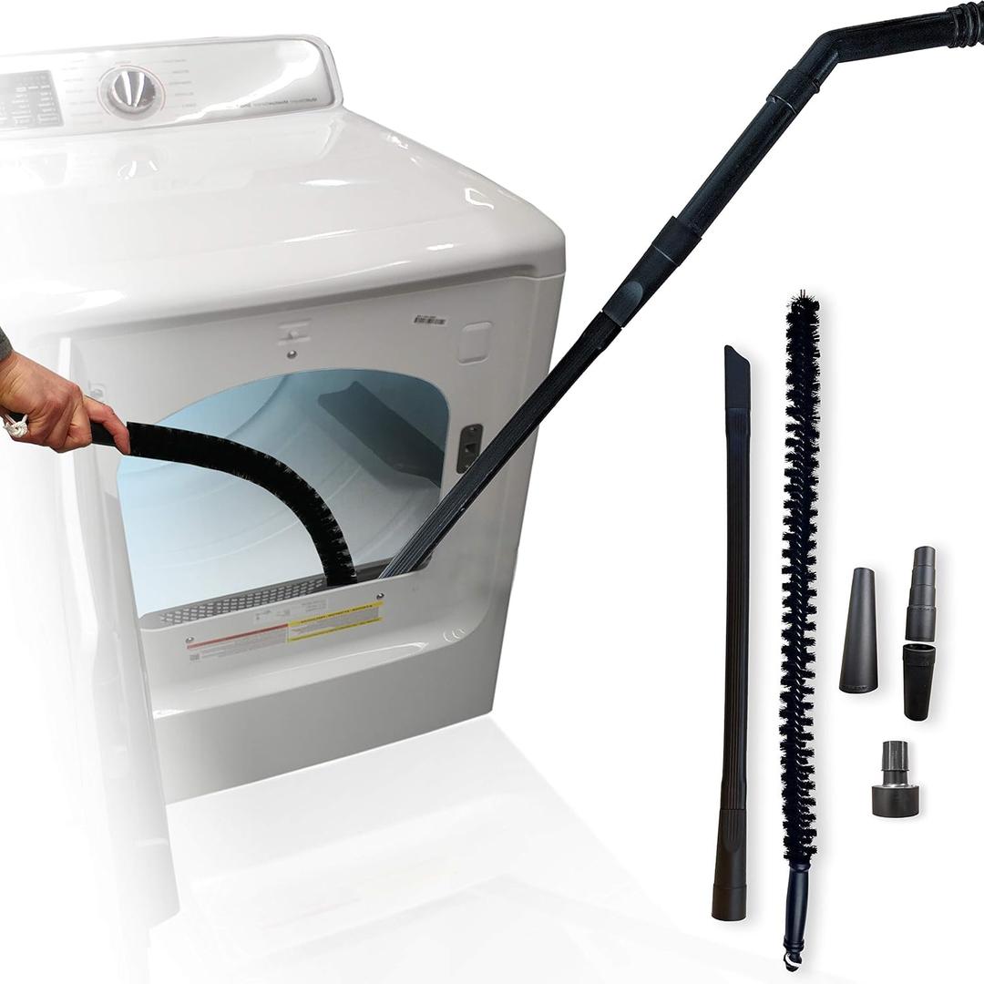 Dryer Vent Cleaner Kit Vacuum Attachment And Dryer Vent Brush Works With Shop Vac. This Dryer Lint Brush Vent Trap Cleaner Tool Works With Wet And Dry Vacuum Cleaner Or Your Household Vacuum Cleaner