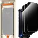 Privacy Screen Protector 3 Pack for iphone 17 Pro Max, Degradable Dust Free Cabin Easy Installation, Designed for iphone, Auto Positioning, Privacy Protection, 9H+ Hardness