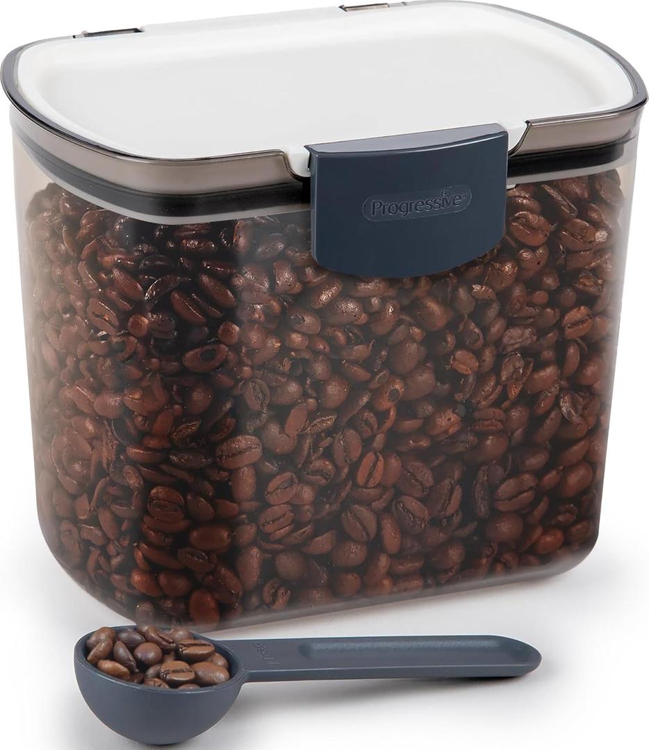 ProKeeper Coffee Storage Container with Scoop, Airtight, 1.5 Quart Capacity | Holds Approximately 12-18 Ounces of Coffee Beans or Ground Coffee, Tinted to Protect Coffee from Light Exposure