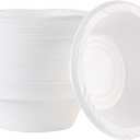 100 Count Disposable 5 ounce White Plastic Dessert Bowls