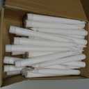 Baquler 50 Pcs 8.5 Inch LED Flameless Taper Candles Bulk Battery Operated Taper Candles Flickering Candlesticks for Wedding Church Valentines Day Table Decoration