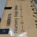 Foldable Toddler Step Stool for Bathroom Sink, Adjustable 2 or 3 Step Kids Stool with Handles Rails for Toddlers Toilet Potty, Plastic Tall Baby Child Stepping Stool for Kitchen Counter -White