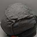 Round Stuffed Pouf Ottoman,Corduroy Foot Rest with Rebound Foam Filled, Furry and Fluffy Foot Stool Ottoman, Floor Poufs for Living Room (Gray, 20" D x 20" W x 15" H) (Grey)