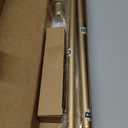 5/8 Diameter Curtain Rods 30-90 Inch, for 30-84 Inch Windows, Adjustable Splicing Gold Curtain Rods for Windows with Brackets, Window Rod Long Small Curtains Rod