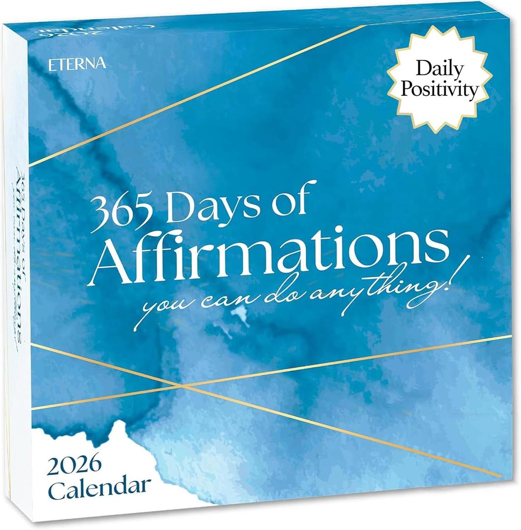 2026 Positive Affirmations Daily Desktop Calendar | 365 Days Of Affirmations To Motivate, Inspire, and Calm. Positive Self Care Daily Ritual To Nourish The Soul. Daily Rip Off Calendar To Encourage Positivity
