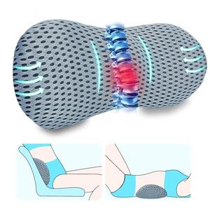 kasney Lumbar Support Pillow, Memory Foam Lumbar Pillow for Lower Back Pain Relief, Back Support Pillow for Office Chair, Car Seat - Gray