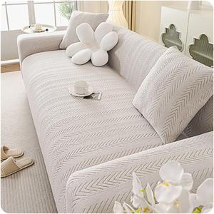 Super Stretch Sofa Slipcover,Spandex Non Slip Soft Couch Sofa Cover with 17.7*17.7 inch pillowcase,Washable Furniture Protector with Non Skid Foam and Elastic Bottom for Kids,Pets Light gray-Sofa (Sofa(74.8-90.5in))