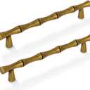 Antique Brass Cabinet Pulls 5 Inch(128mm) Hole Center,Vintage Retro Zinc Alloy Solid Dresser Cabinet Handles Luxury Drawer Pull Hardware for Bedroom, Kitchen 6 Pack ZJ01