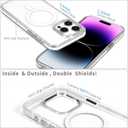 ZHEGAILIAN for iPhone 16 Pro Max Case, Compatible with MagSafe, Military-Grade Protection, All-Around Shockproof Corners, Magnetic Cell Phone Case for iPhone 16 Pro Max - Clear White