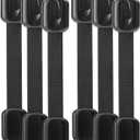 Bates- Child Safety Strap Locks, 6 Pack, Black Baby Cabinet Locks, Toilet Locks Baby Proof, Child Proof Drawer Locks, Cabinet Baby Locks for Cabinets, Child Proof Cabinet Locks, Drawer Child Locks
