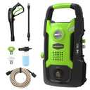 Greenworks Compact Electric Pressure Washer (CSA Certified, Lightweight, 20 FT Tangle-Free Hose, 35 FT Power Cord) Great For Cars, Fences, Patios, Driveways, Decks and Patios