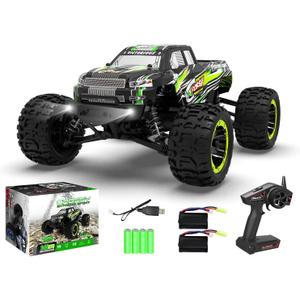 RACENT RC Truck 1:16 4x4 All Terrain RC Car 40KPH High Speed Remote Control Cars for Boys, Off-Road Monster Truck with 2.4Ghz Radio Control, 2 Batteries, Gifts for Kids Adults