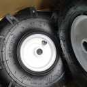 11x4.00-4" Tiller Tire and Wheel, 3/4" Axle Size, 3-1/8" Centered Hub, Compatible with Craftsman & Troy-Bilt Tiller Replacement, 2 Pack-11x4.00-4