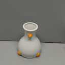 Handcrafted Ceramic Duck Vase - White Modern Flower Vase with Unique Duck Design - Round Aesthetic Table Decor - Funky and Trendy Art Vase