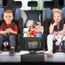 YOHOOLYO Car Seat Organizer Backseat Car Organizer with 4 Compartments, 4 Cup Holders and 7 Mesh Pockets for Front and Rear Seat, Black