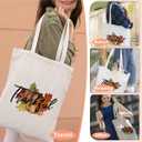 Aesthetic Seasonal Tote Bags for Women Mother's Day Spring Fall Halloween Thanksgiving