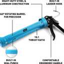 OX Pro 29 Ounce Heavy Duty Caulk Gun - 18:1 Thrust Ratio 360-Degree Rotating Barrel Caulking Gun - Steel and Aluminum Construction with Ergonomic Handle Caulking Tool OX-T046502
