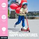 Jetson Jupiter Kids 2-Wheel Light-Up Kick Scooter, LED Lights on Handlebar, Stem, Wheels & Deck, Adjustable Handlebar, Rear Brake, Easy-Folding Mechanism, Ages 5+