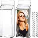 Amyhill 2 PCS Outdoor Brochure Holders 12 x 4.5 x 2.24 inches Waterproof Acrylic Envelope Holder Wall Mount Brochure Box with Lid, Clear Pamphlet Advertising Display Box for Store(Clear)