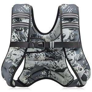 ZELUS Weighted Vest, Weight Vest for Men Women with Storage Pocket & Reflective Strips for Workout Strength Training Running Muscle Building, Urban Gray Camo (6 lb)