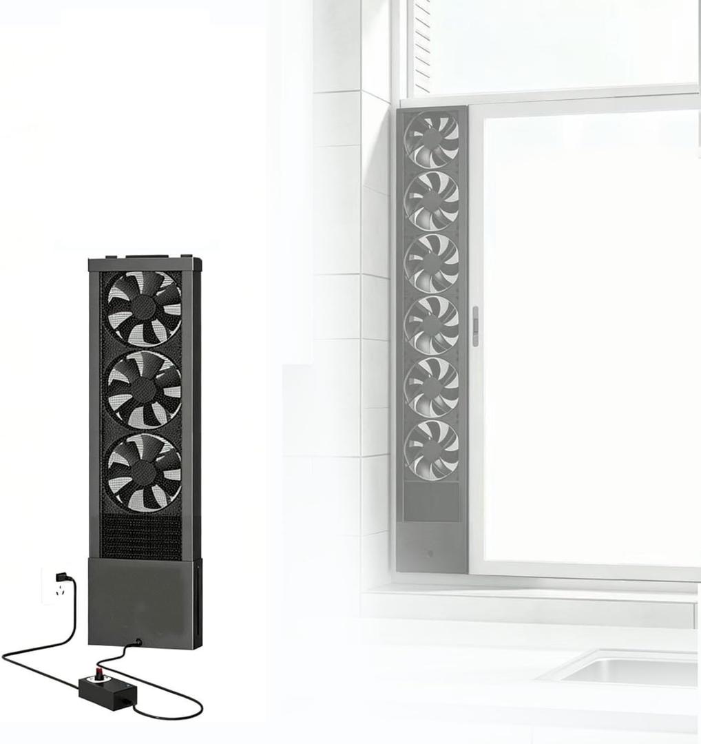 Vertical Window Fan, 18.5-22.4 Inch