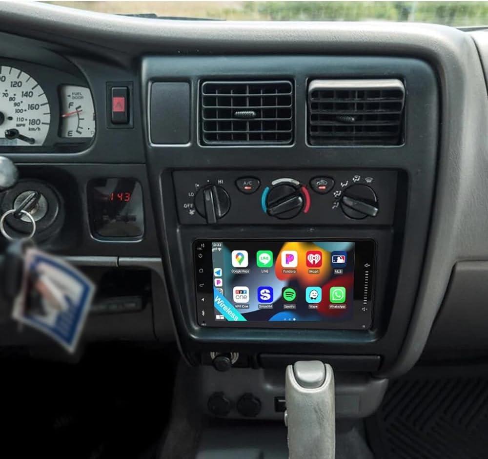 2+32G 7 Inch Android 14 car Stereo Radio for Toyota Tacoma 1998 1999 2000 2001 2002 2003 2004 IPS Touch Screen w/Wireless Carplay & Android Auto WiFi Bluetooth Navigation Camera MIC