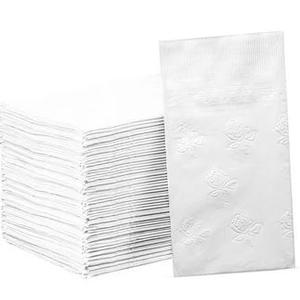 Whaline 200Pcs White Guest Napkins 3ply Disposable Paper Dinner Napkin Decorative Hand Napkin Towel for Wedding Birthday Party Supplies Kitchen Bathroom Table Decor