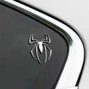 2 x 3D Spider Chrome Emblems Badges Sticker Car Vehicle, Truck, Motorcycle, RV, Scooter, SUV, Door, Window, Room, Wall and More Decoration (2Pcs-Silver)