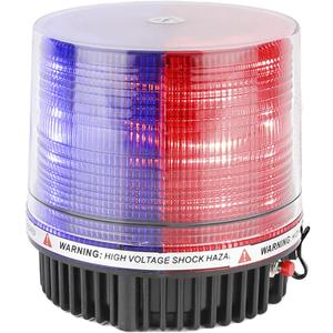 LE-JX Red and Blue Wireless Rotating Beacon Led Strobe Warning Light Roof Top Plow Hazard Flash Emergency Lights 12V with Magnetic Base Mount and Rechargeable Cigar Lighter Plug (Red/Blue, 18 LED)