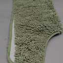 OLANLY Toilet Rugs U-Shaped 24x20, Extra Soft Absorbent Chenille Contour Bathroom Rugs for Toilet, Dry Quickly, Machine Washable, Non-Slip Bath Mat, Sage Green