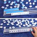 American Mahjong Tiles (1.2,Tiles Only), 166 Pcs American Mahjong Tile Set with Blue Color
