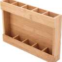 Wooden Straw Holder, Tumbler Straw Organizer Rack with Double Sided Adhesive Tape Drinking Straw Holder Dispenser Accessories Glass Straw Storage Container Supplies for Kitchen Counter Cabinets