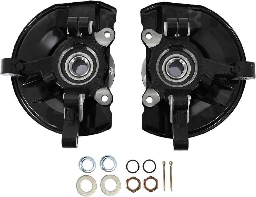 Set of 2 Front Steering Knuckle & Wheel Hub Bearing Assembly