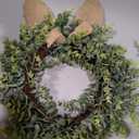 Easter Bunny Wreath Artificial Flower Front Door Wreath with Bowknot Garland for Cafe Farmhouse Decor
